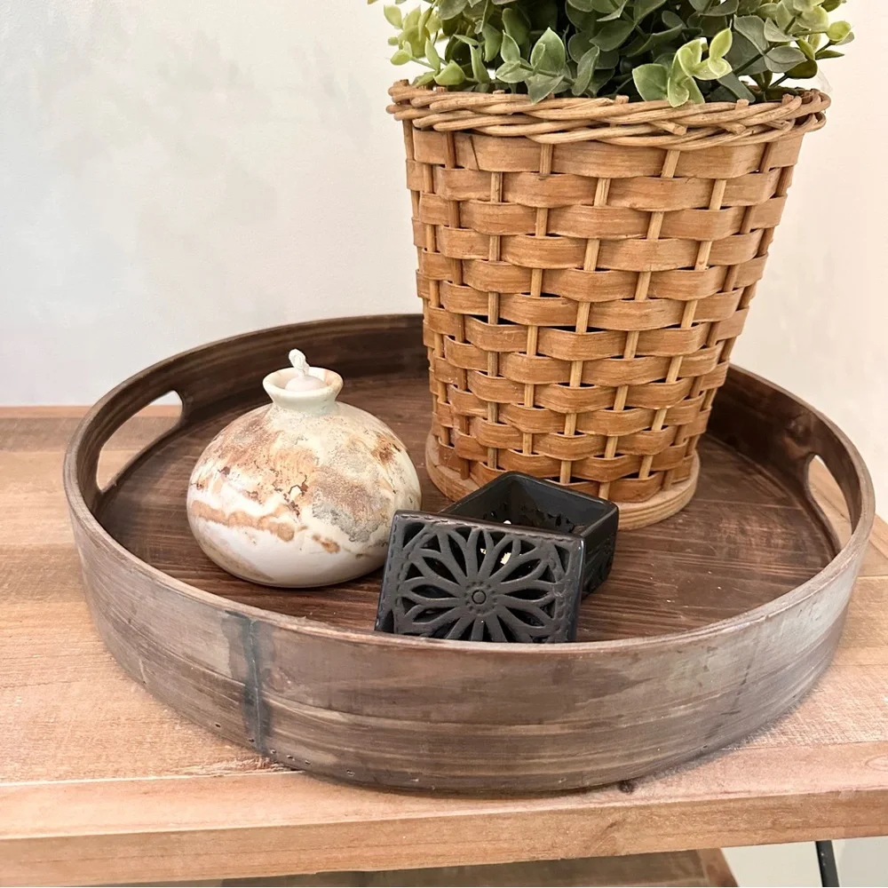 Gorgeous Basket Weave Basket Plant Home Decor 8 Inch